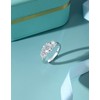 Moissanite Engagement Rings for Women, D Color VVS1 3.4cttw round