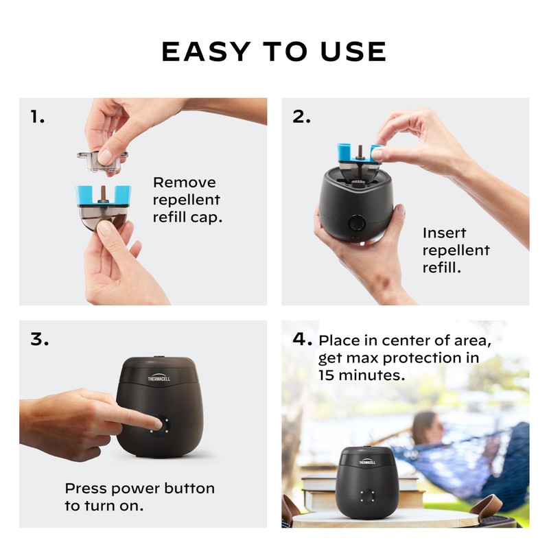 Thermacell E55 E-Series Rechargeable Mosquito Repeller with 20’ Mosquito Protection