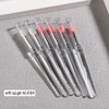 6Pcs Chrome Nail Powder Applicator Brushes, Silicone Head Nail Art