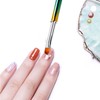 SILPECWEE 6pcs Acrylic Nail Brush Thin Nail Art Brush Nail