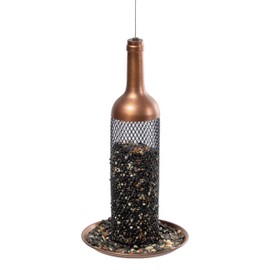 Good Directions BF113 Vineyard Select Wine Bottle Bird Feeder, Copper Accents with Heavy Duty Mesh Tube