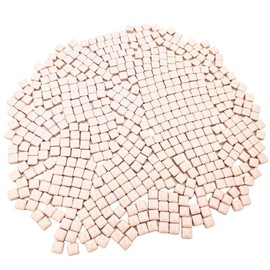 500g Square Ceramic Mosaic Tiles, 500 Pieces, 1 x 1 cm, Handmade Creative Micro Mosaic Pieces for Lovers, DIY Mosaic Projects and Home Decorations (Pink)