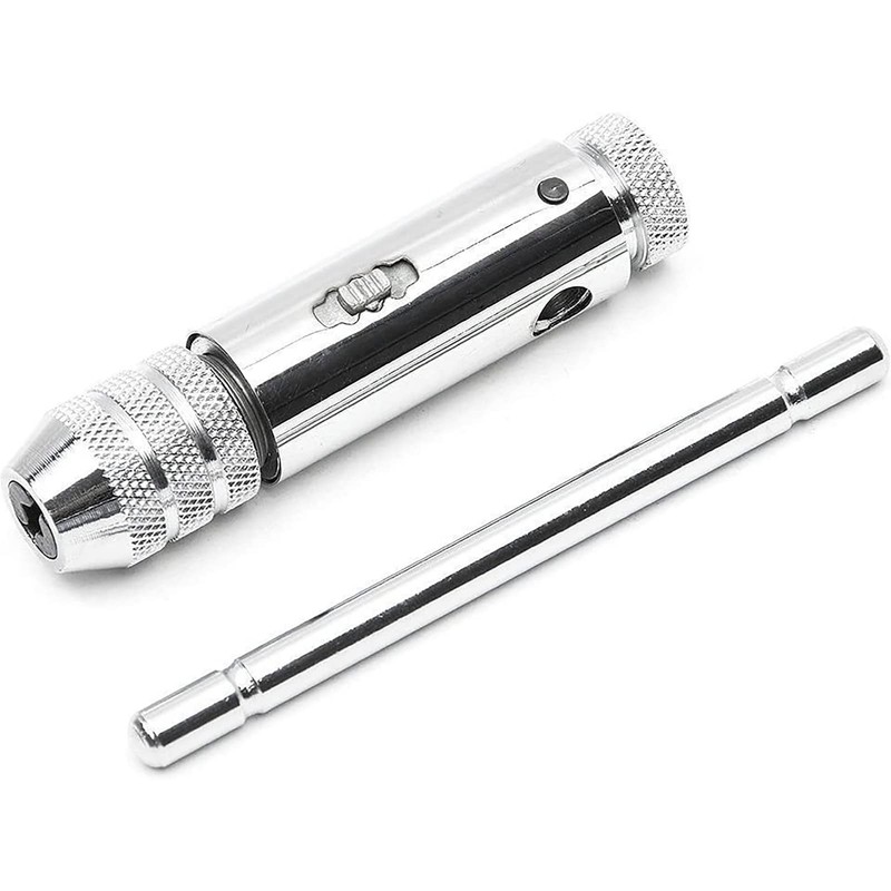 QISF Adjustable Ratchet Tap Wrench，T-Handle Threading Wrench for Metric M5-M12
