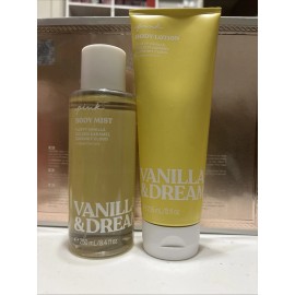 Pink Body Mist and Lotion Vanilla Dreamy