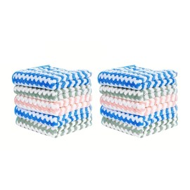 Live2Garden Dish Cloths - Microfiber Dish Cloths, 9.84" x 9.84" Soft Absorbent Dish Cloths, Set of 10, Reusable and Machine Washable - Ideal for Kitchen, Bathroom, Car, and Window Cleaning