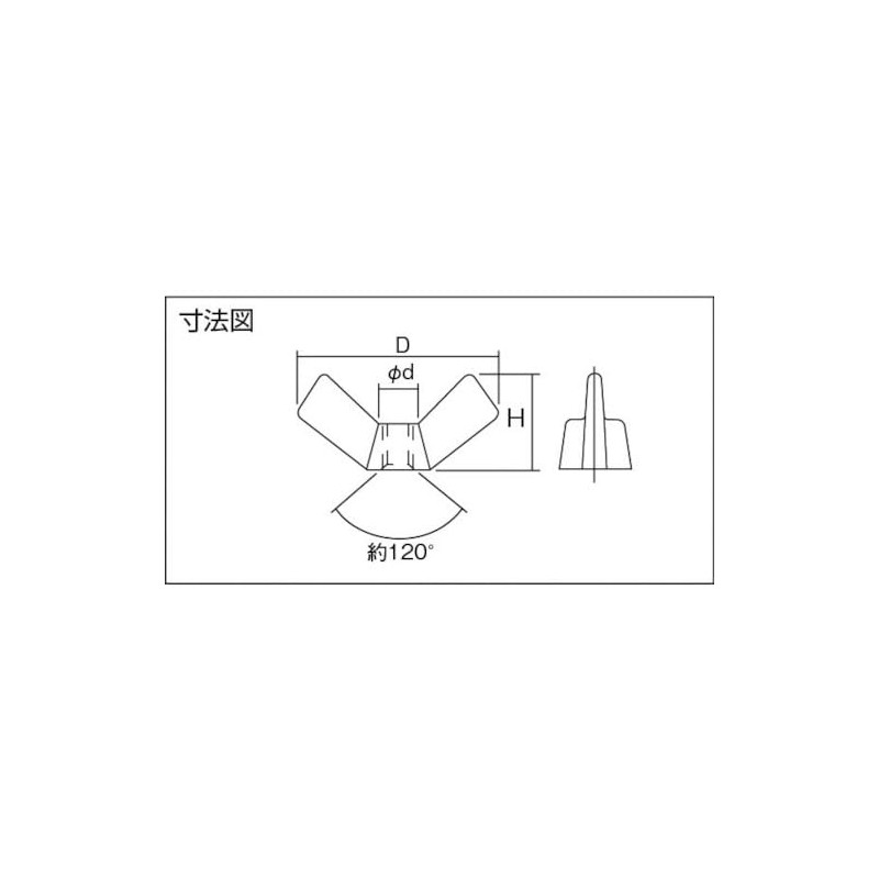 TRUSCO B37-0006 Wing Nuts, Unichrome Size M6 x 1.0, Pack