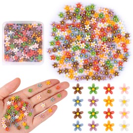 200 PCS Tiny Resin Daisy for Crafts Mini Daisy Flowers Dollhouse Miniatures Mini Flower for Car Fairy Garden Micro Landscaping Plant Nail Decoration (Daisy)