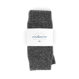 Graham Cashmere - Pure Cashmere Fingerless Wrist Warmers - Made in Scotland - Gift Boxed (Charcoal Grey)