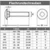 M8 x 20 mm (Pack of 10) Carriage Bolts with
