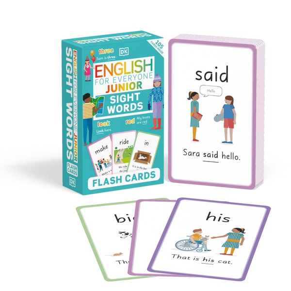 English for Everyone Junior Sight Words Flash Cards: Learn 100
