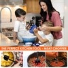 3Pcs Meat Chopper,Ground Beef Chopper with 5 Blade Head, Masher