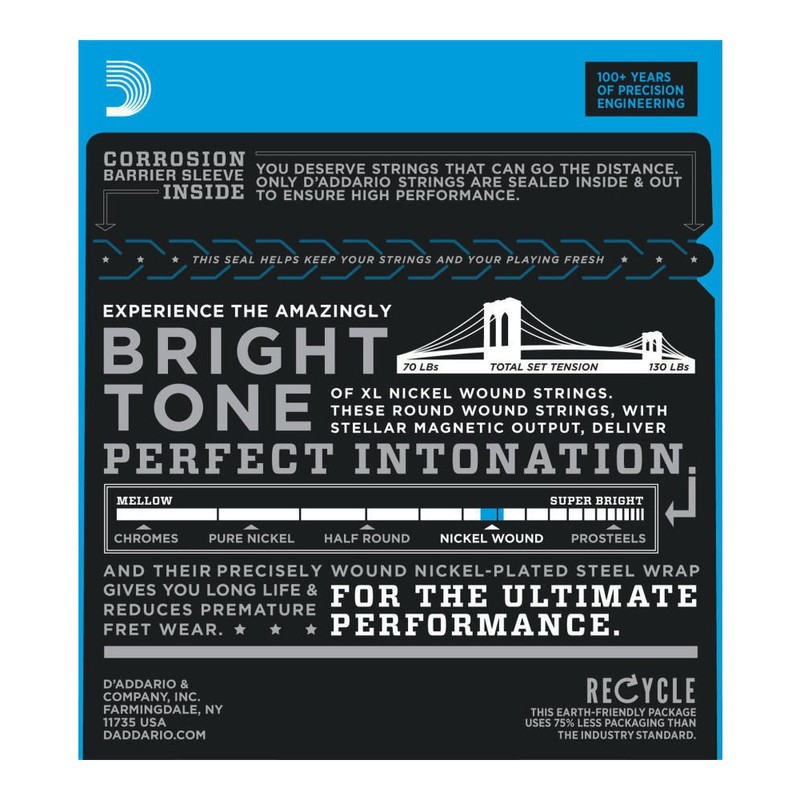 D Addario PureSound Electric Guitar Strings Jazz Gauge x 10