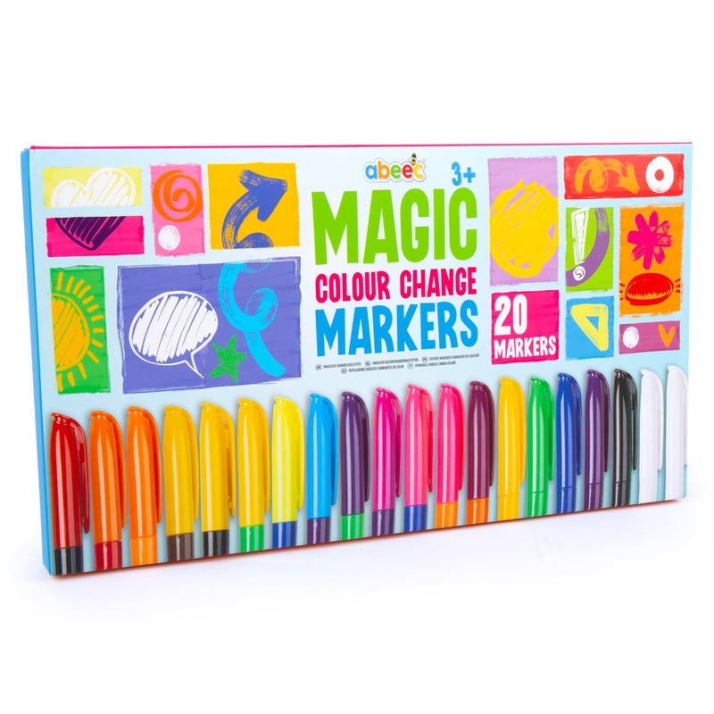 abeec Magic Colour Changing Markers | 20 Pack Colouring Pens