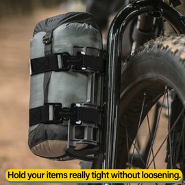 MELOTOUGH 4Pk 1" x 2ft Lashing Strap with Alligator Thumb Buckle Cargo Secure Webbing Up to 450lbs,Ladder Straps,Tie Down Straps,Utility Straps with Clips,Black