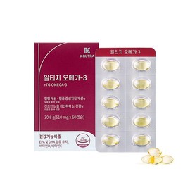 케이뉴트라 알티지오메가3 혈행 건강 목넘김 편한 캡슐(510ml 60캡슐)2통 소비기한 26년 7월 8일까지 K-Nutra RTEG Omega-3 Blood Health Easy-Swallow Capsules (510ml 60 Capsules) 2 Bottles Expiry Date Until July 8, 2026