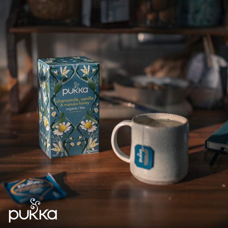 PUKKA HERBS Organic Chamomile Vanilla Manuka Tea, 20 CT