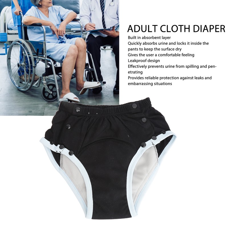 Washable Adult Diaper Leakproof Comfortable Pure Cotton Adult Incontinence Cloth