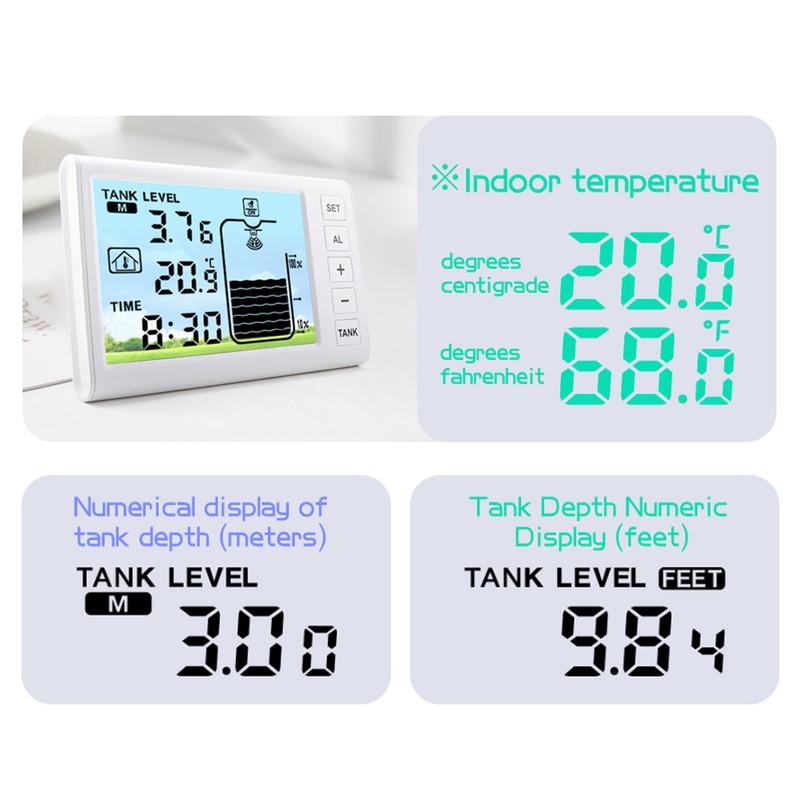 Ultrasonic Level Sensor Water Tank Wireless WiFi Liquid Level Meter