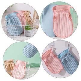 BIUDECO 3pcs Exfoliating Bath Mitt Set Comfortable Dual Sided Skin Scrubbers for Home Use Lightweight Design for Body Cleaning for Legs Back and Shoulders Safe Material for Gentle Skin