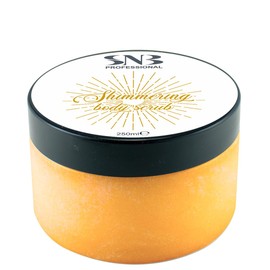 SNB Professional Glitter Body Scrub with Sugar, Vanilla and Coconut Scent, 250 ml - Moisturising Exfoliation with Natural Oils - Gentle Exfoliation for Smooth Skin