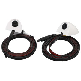 Cámara de Punto Ciego para Automóvil, Visión Nocturna, Impermeable, Cámara de Visión Lateral Izquierda Derecha, de Vigilancia para Automóvil, Montaje en Cinta, Monitor de