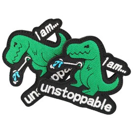 2 Pieces Funny Patches, Hook and Loop Humorous Funny Embroidered Meme Morale Patch for Backpacks, Dog Harnesses, Army Vests, Hats, Helmets-I am Unstoppable