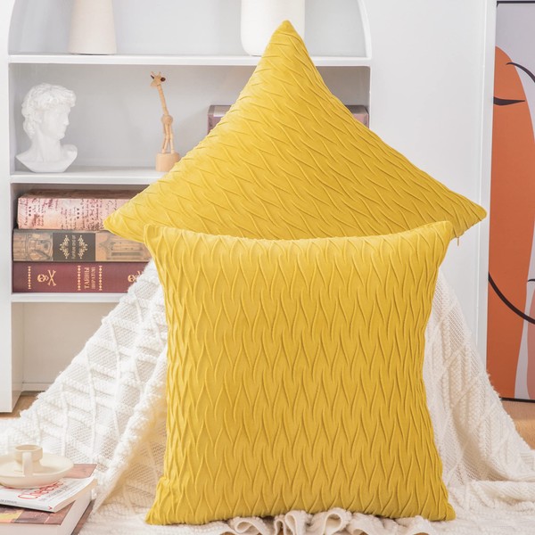 Madizz Pack of 2 Super Soft Velvet Decorative Cushion Covers