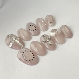 Crossplum Handmade Nail Tips - Petit Almond (Short Almond) (-1,000 won) / 크로스플럼 수제네일팁 - 쁘띠 아몬드(숏아몬드) (-1,000원)