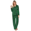 QZH.DUAO Plaid Pajamas For Womens, Ladies Adult 2-Piece Button Down