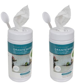 Evriholder Sophisti-Clean Granite Wipes 75 Count, Pre-Moistened Disposable Cloths for Hard Surface Countertops, Pine Fragrance, Pack of 2, Model: SCG2P6-AMZ
