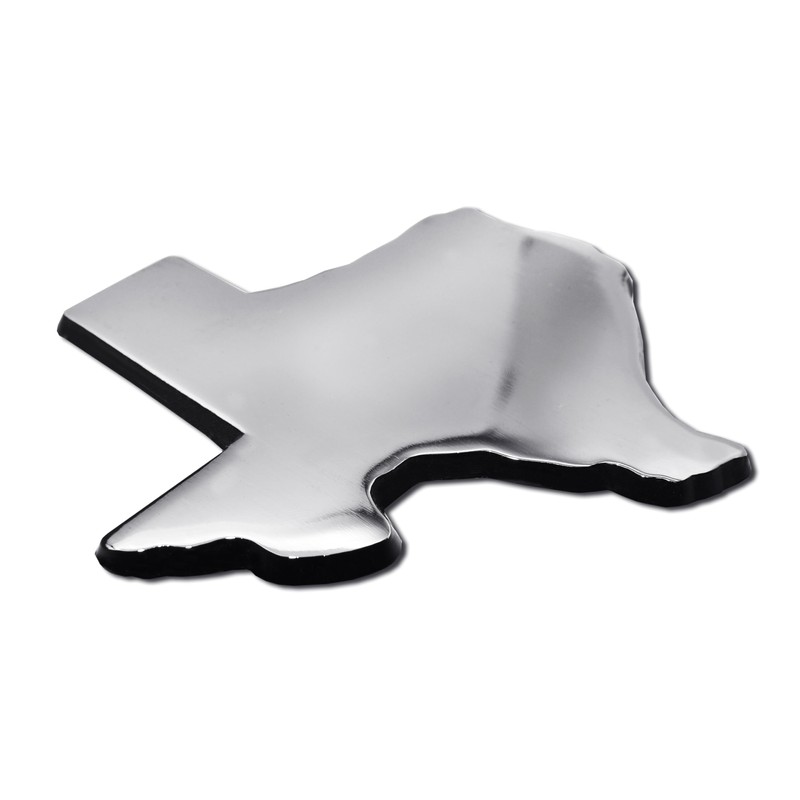 Texas Shape Chrome Auto Emblem