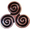 GBJUK Triskelion Triple Spiral Celtic Wiccan Triskele Neolithic Pin Badge