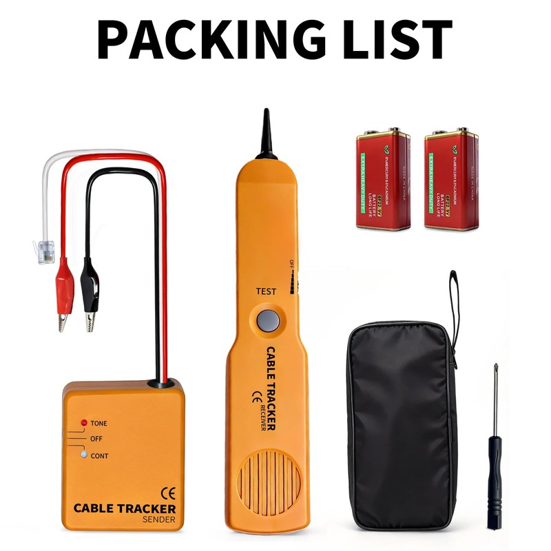 2-in-1 Car Circuit Tracer, 6-42V Wire Tracer Electrical Tool& RJ11