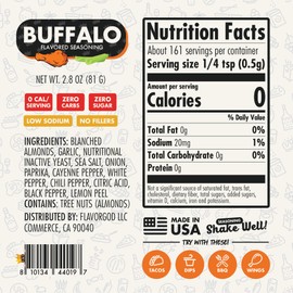 Buffalo Seasoning Mix, 2 Bottles by Flavor God - Premium All Natural & Healthy Spice Blend for Grilling Chicken, Beef, Seafood, Vegetables, Hot Wings, French Fries & Cauliflower - Kosher, Gluten-Free, Vegan, Keto Friendly