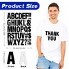 FR 10Pcs Iron On Transfer Letters A-Z for T-Shirts,Hoodies,Pajamas,Bags,Hats and