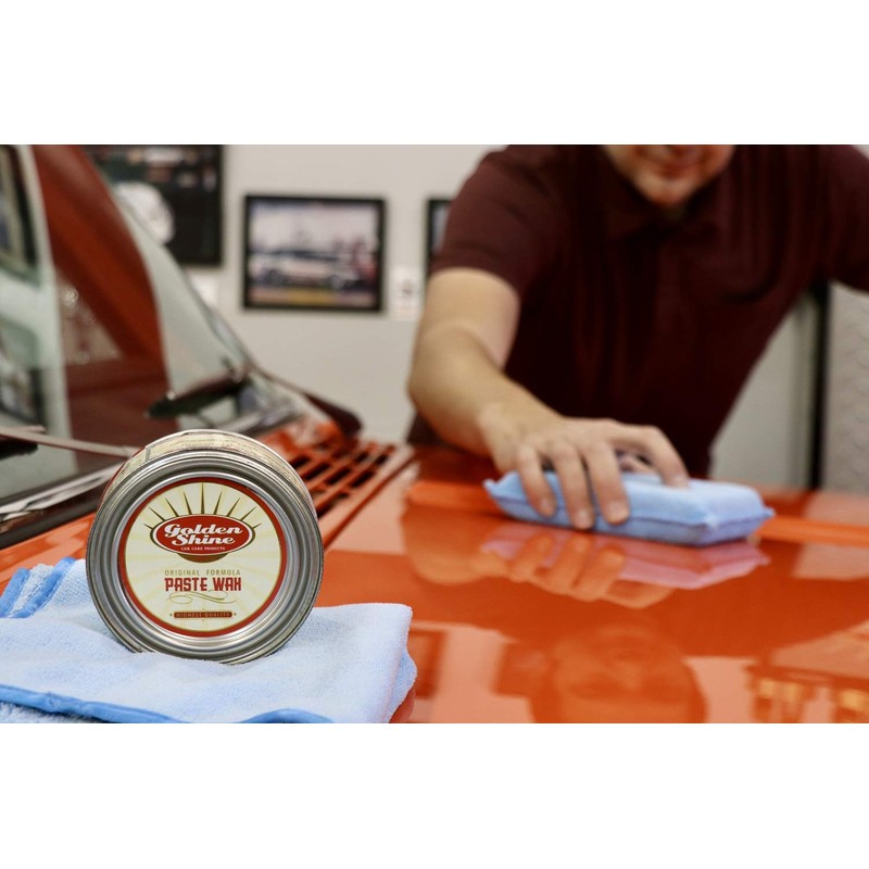 Golden Shine Carnauba Paste Wax for Shine and Protection, 7