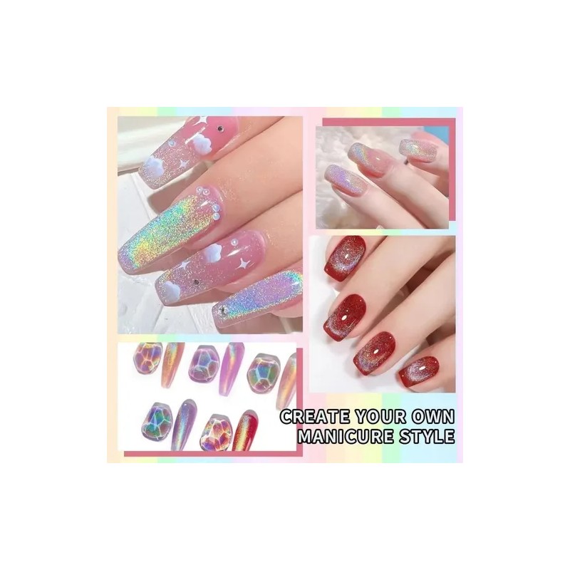 6 Pcs Gel Nail Polish Kit Colourful Nailpolish For Gift