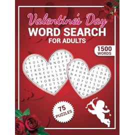 Valentine's Day Word Search for Adults: 75 Relaxing Puzzles for Teens and Seniors Large Print Cozy Up