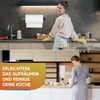 UPTROCK Kitchen Roll Holder - Black Stainless Steel Wall Mount