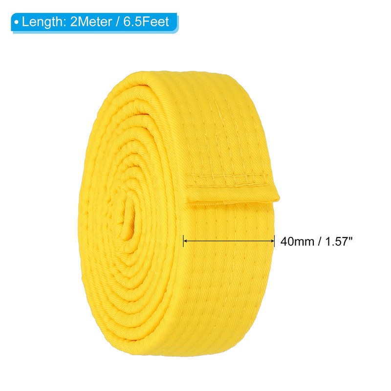 PATIKIL Taekwondo Colored Ranking Belt 1.5" x6.5Ft 2.0m, Polyester Martial