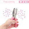 Perforadora de papel de 3 mm con agarre rosa para