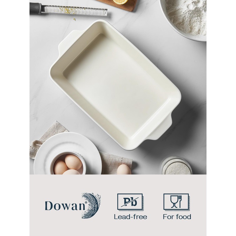 DOWAN 9x13-inch Baking Dish, Deep Casserole Dishes for Oven, Lasagna