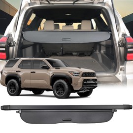 OPS AOTO for All-New 2025 Toyota 4Runner Cargo Cover,(Leather) Retractable Trunk Cover Fits for Toyota 4Runner 2025 Accessories Rear Trunk Security Protector