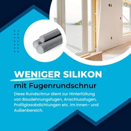 PE round cord, diameter 25 mm x 50 m, joint cord, filling cord, backfilling cord, sealing cord, darning cord