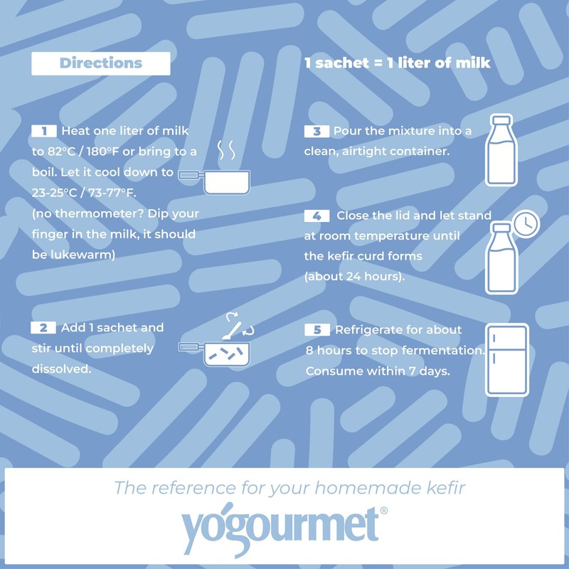 Yogourmet - Kefir Starter (6 Sachets = 6 Liters) -