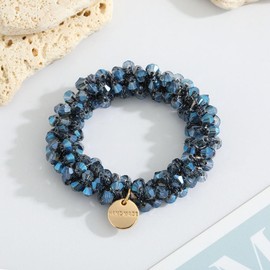 AMOR SPES Crystal Pearl Hair Tie Rope Hair Band for Women Elastic Tie Hair Scrunchies Hair Accessories Headbands (L)