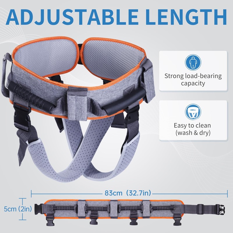 Gait Belt Transfer Belt with Padding Handles, Medical Nursing Gait