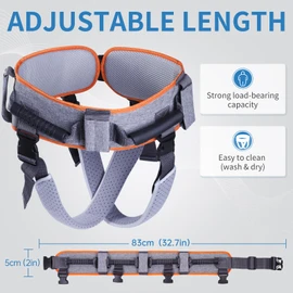 Gait Belt Transfer Belt with Padding Handles, Medical Nursing Gait Belt for Patient Assist Elderly(M)