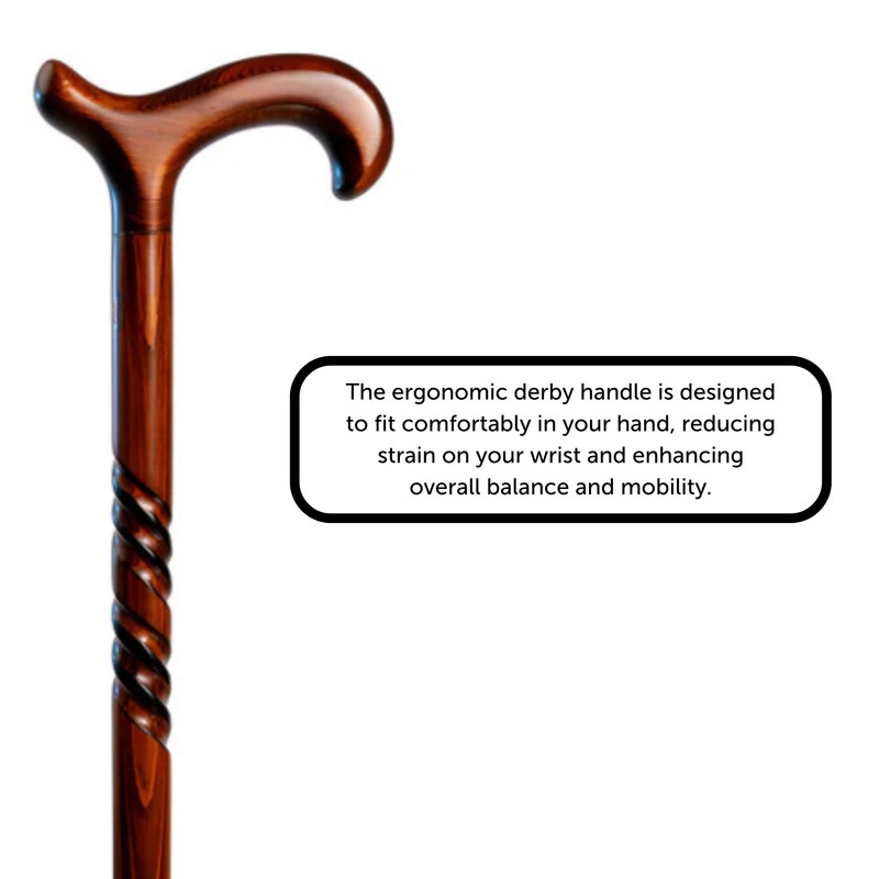 Wood Walking Canes - Triple Twist Derby - 36" Long