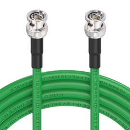 Superbat SDI Cable 3 m 3G/6G/12G Belden 1694A 75ohm BNC Cable BNC Male to Male SDI Video Cable for HD Camera CCTV Monitor SDI Video Equipment Supports HD-SDI/4K/8K Green Pack of 2
